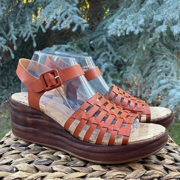 NEW Korks Marley Woven Vegan Leather Wedge Platform Sandals. Women’s size 10 - Picture 3 of 8
